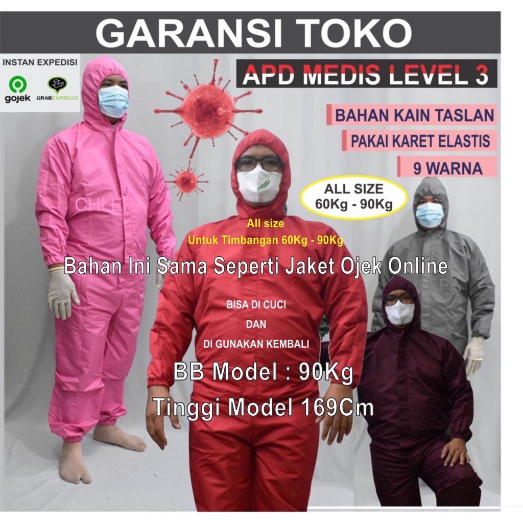 Jual Baju APD Hazmat Suit Reusable Taslan Shopee Indonesia