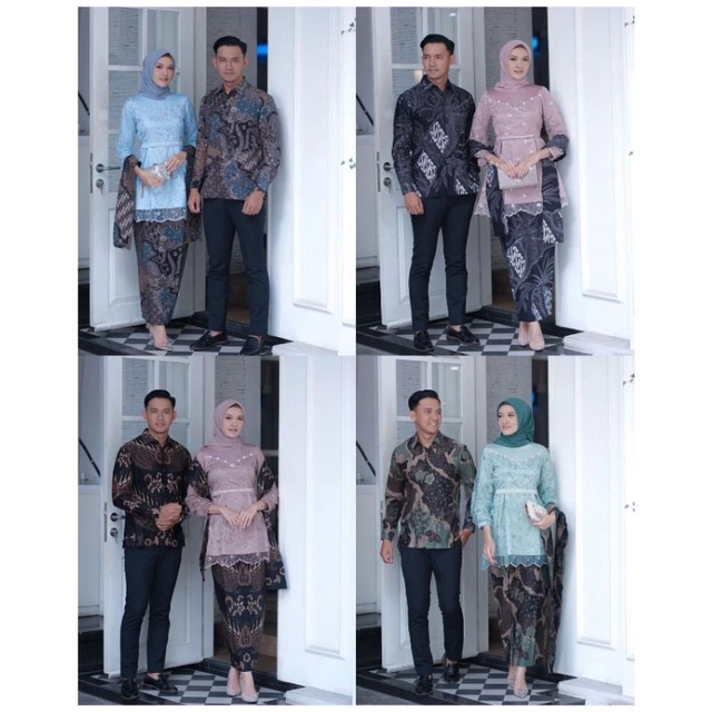 Jual Batik Couple Kebaya Modern Kebaya Tunangan Lamaran Baju Wisuda Batik Couple Arunika