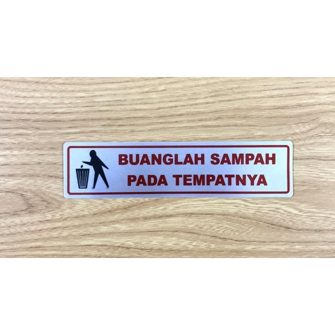 Jual Stiker Peringatan Rambu Buanglah Sampah Pada Tempatnya Ncest