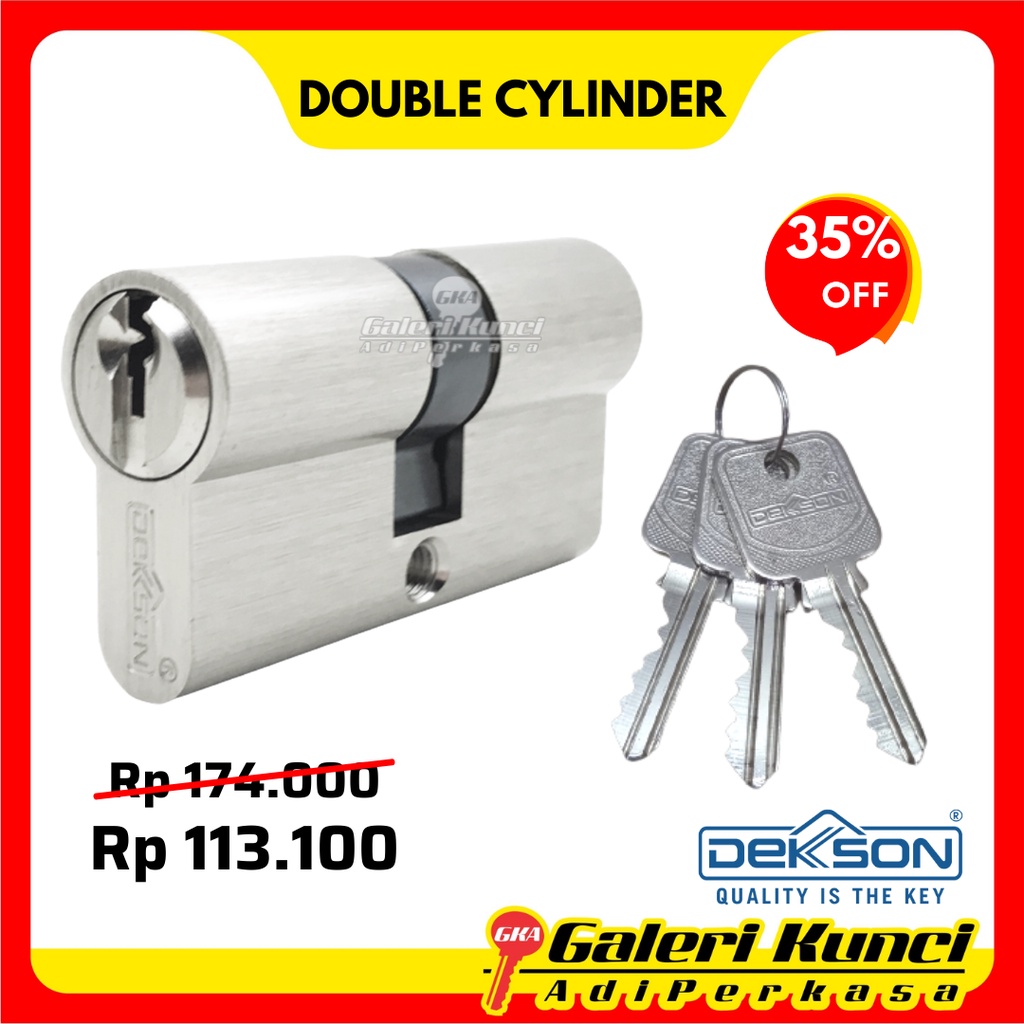 Jual Silinder Dekson Dekkson CYL DC DL 60MM SN Double Cylinder Pintu