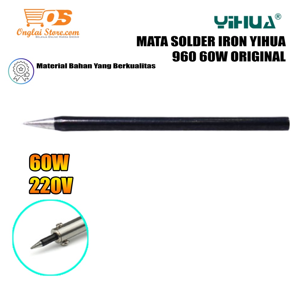 Jual Mata Solder Tangan Listrik Yihua W Soldering Iron Tip Black