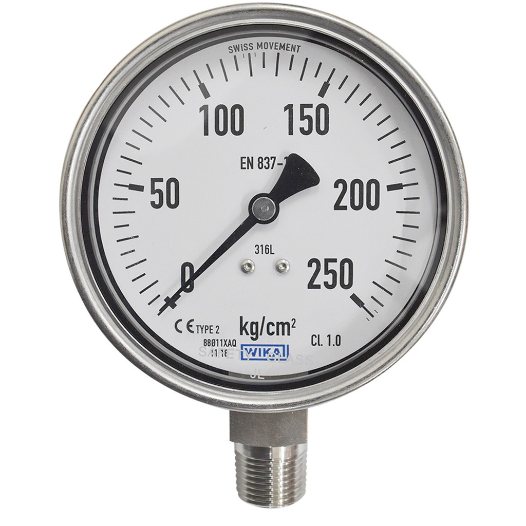 Jual Wika Pressure Gauge Bourdon Tube Stainless Steel Kg Cm Bar