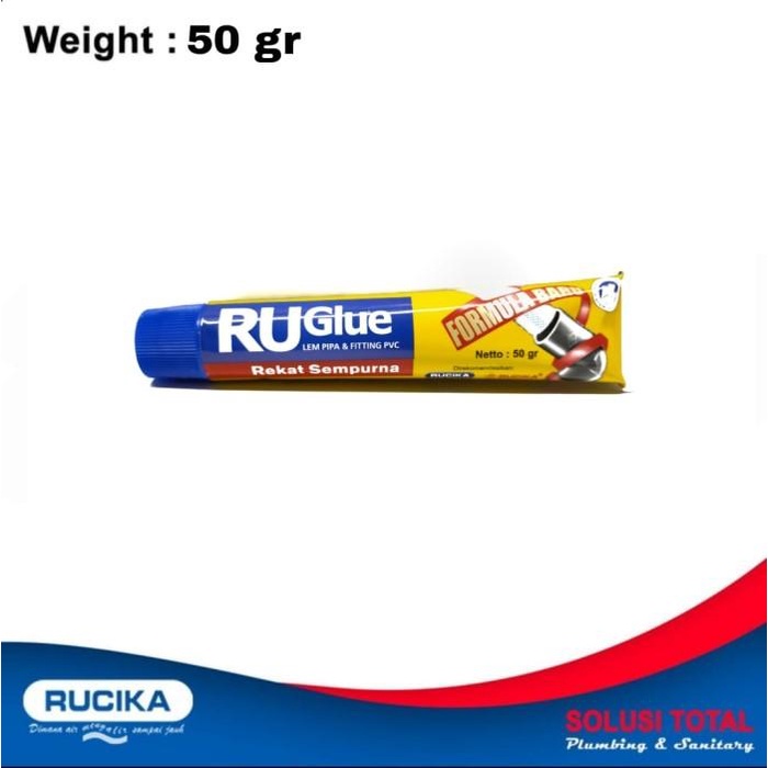 Jual Lem Tube Rucika Ruglue Pipa Pralon Pvc 50 Gr Perekat Pipa 50 Gram