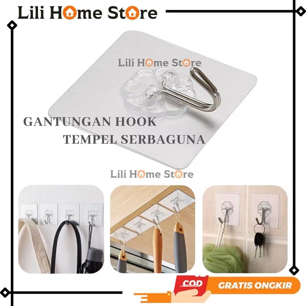 Jual LILI Cantolan Tempel Kapstok Gantungan Tempel Dinding Kait