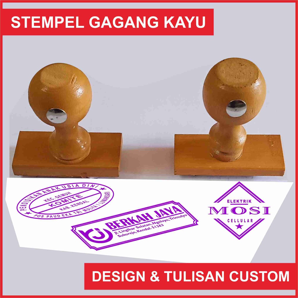 Jual Stempel Biasa Runaflek Stempel Gagang Kayu Shopee Indonesia