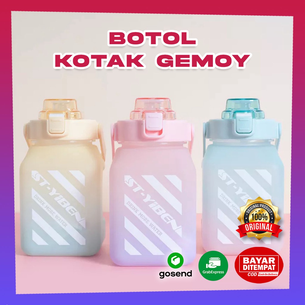 Jual BOTOL MINUM Viral 1 3 Liter KOTAK GEMOY Doff Wadah Air Minum