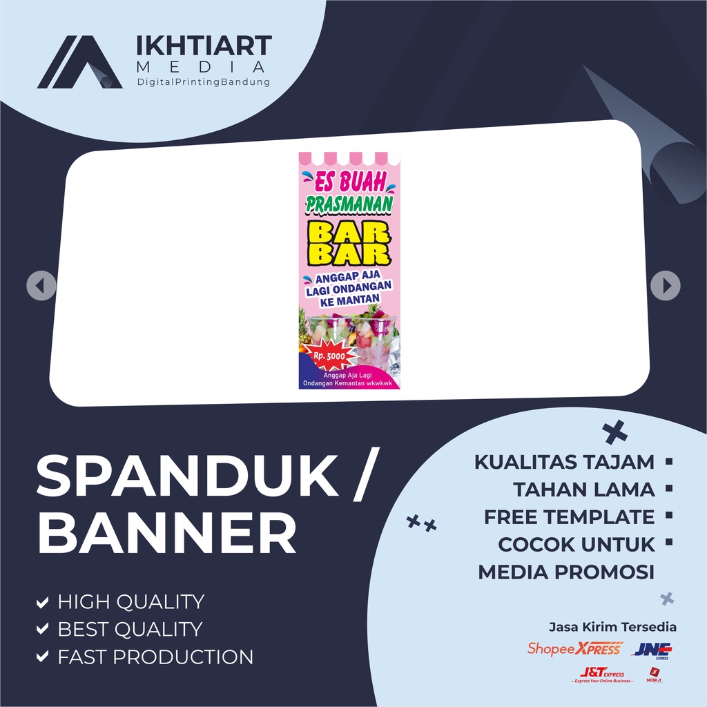 Jual Spanduk Banner Backdrop Es Buah Prasmanan Potrait X Shopee