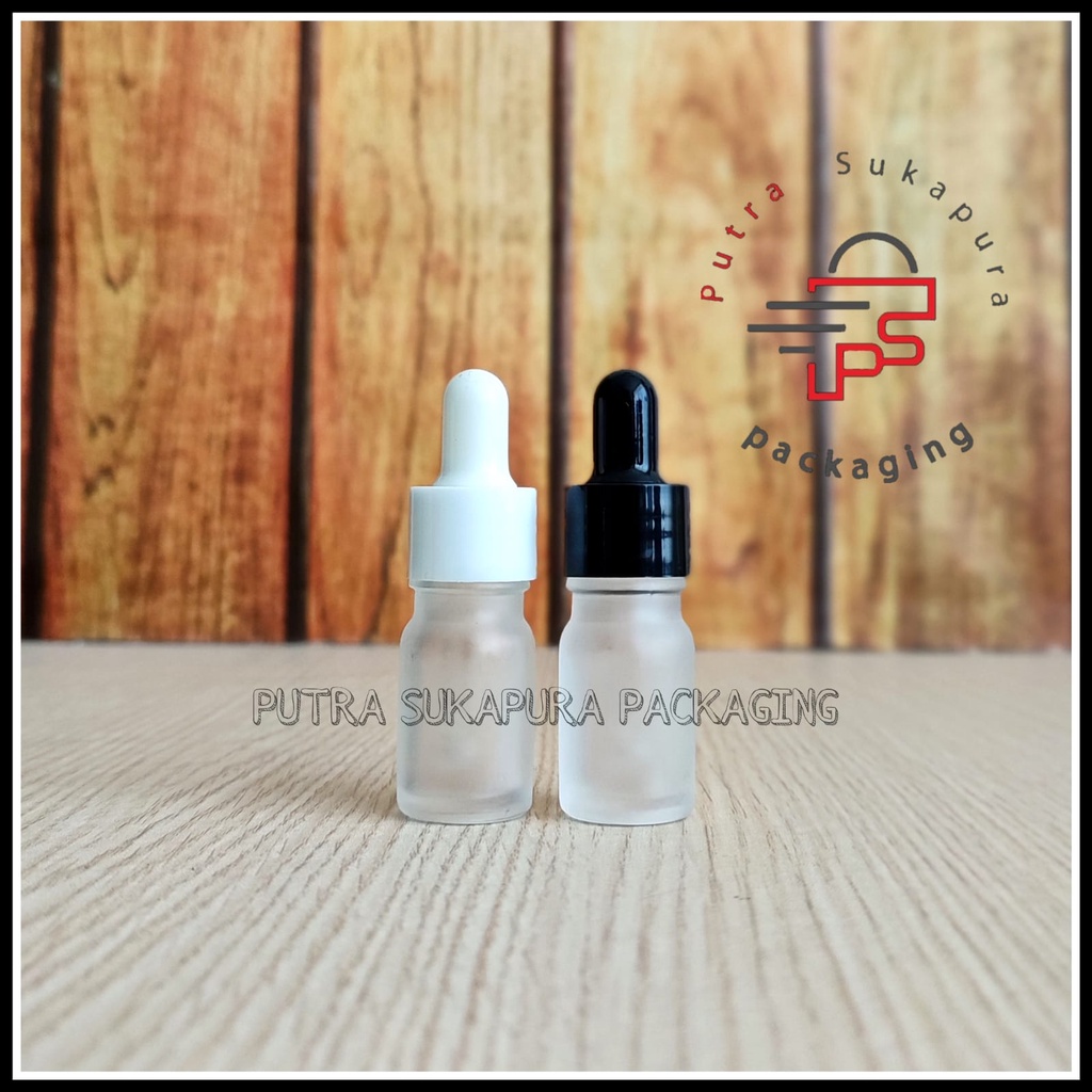 Jual Botol Kaca Pipet 5ml Bening Frosted Botol Serum Tetes 5ml Ring