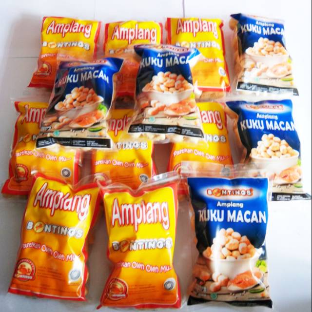 Jual Makanan Snack Box Cemilan Oleh Oleh Bontings Amplang Campur Kuku