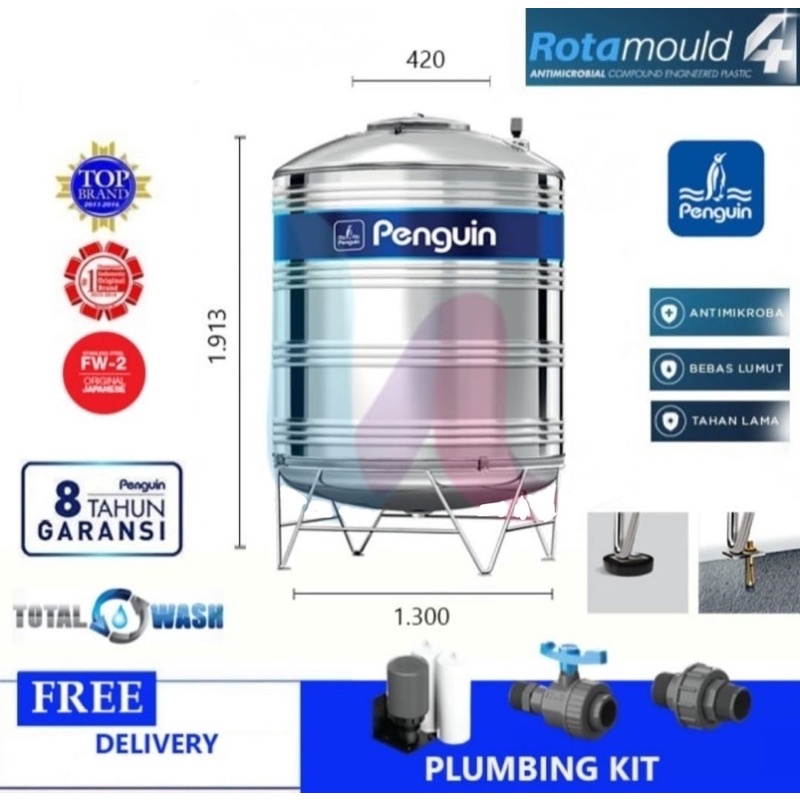 Jual Penguin Stainless Tandon Toren Tangki Air Tedmon Tbsk