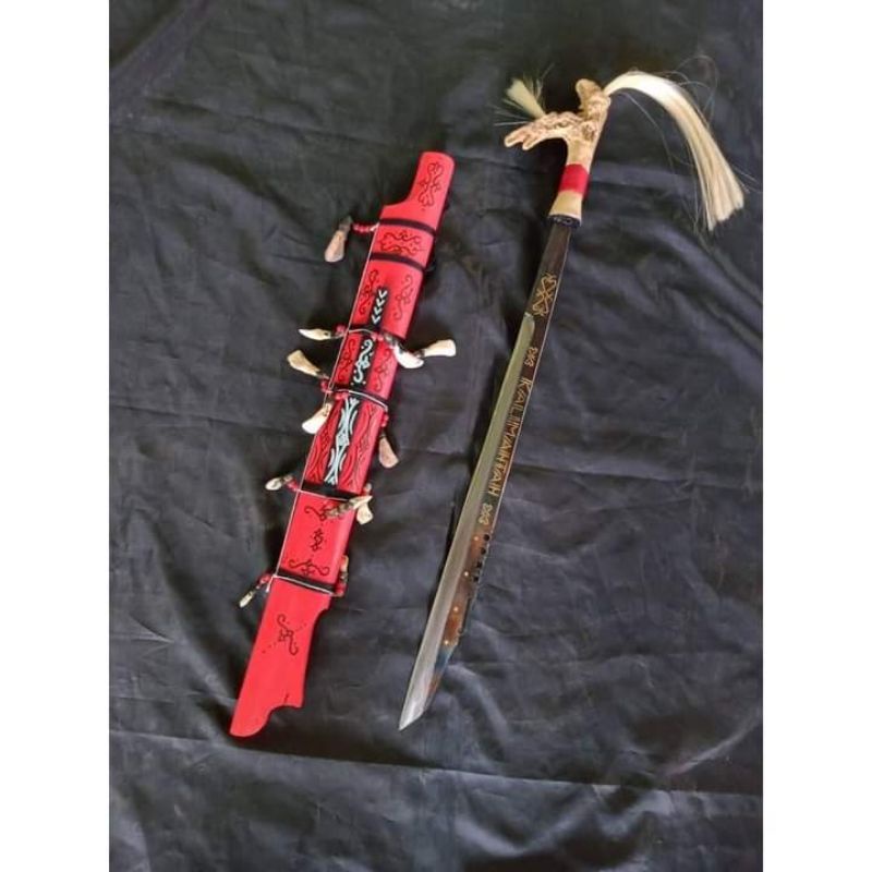 Jual Senjata Adat Dayak Mandau Merah Shopee Indonesia