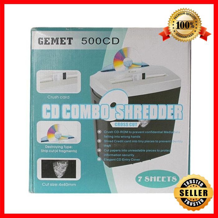 Jual Mesin Penghancur Kertas Gemet 500CD Paper Shredder Shopee