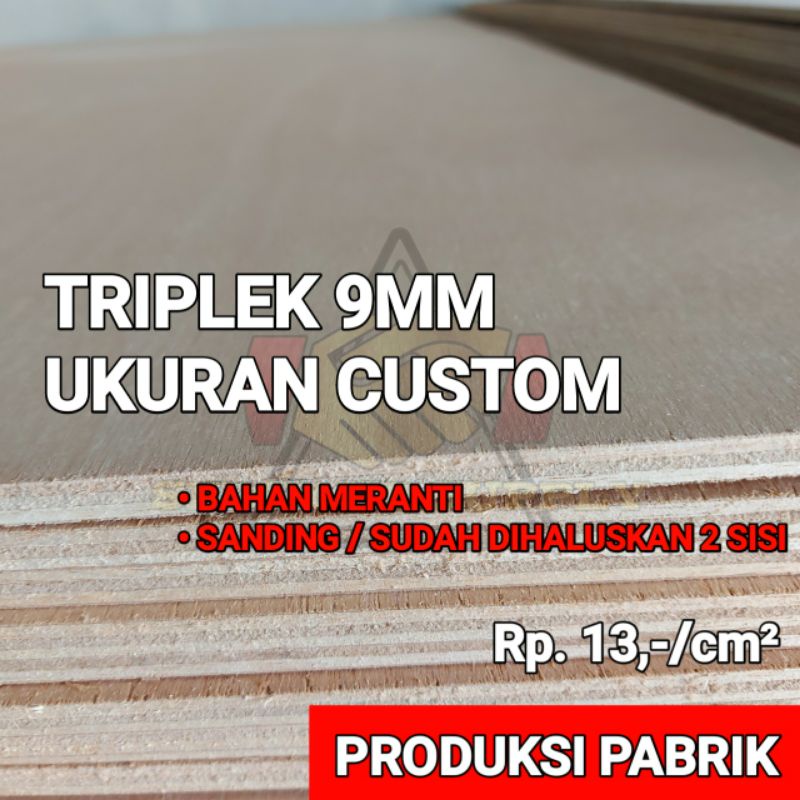 Jual Papan Kayu Triplek Multiplek Full Mm Meranti Ukuran Custom