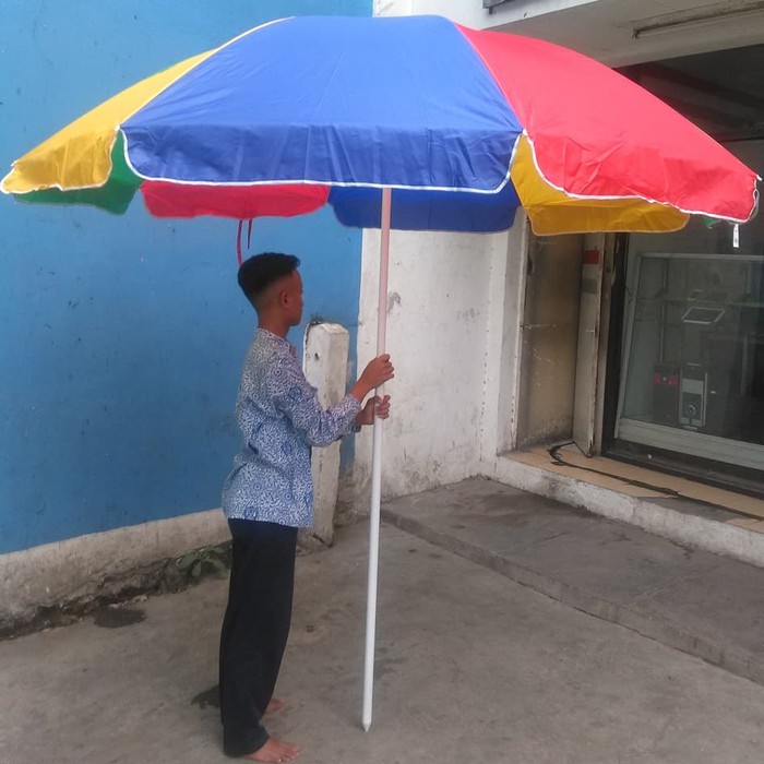 Jual Payung Pantai Warna Pelangi Taman Cafe Tenda Pkl Lapak Jualan