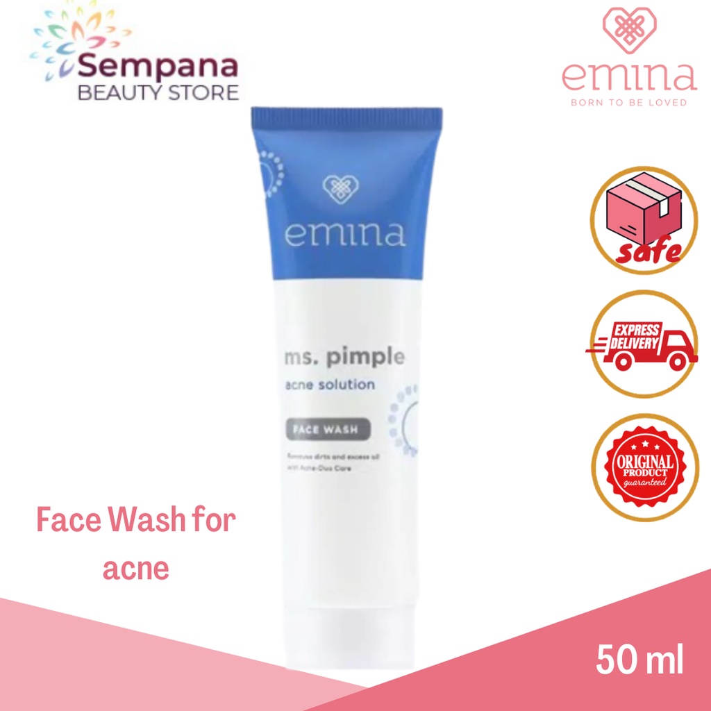 Jual Emina Ms Pimple Acne Solution Face Wash Ml Shopee Indonesia