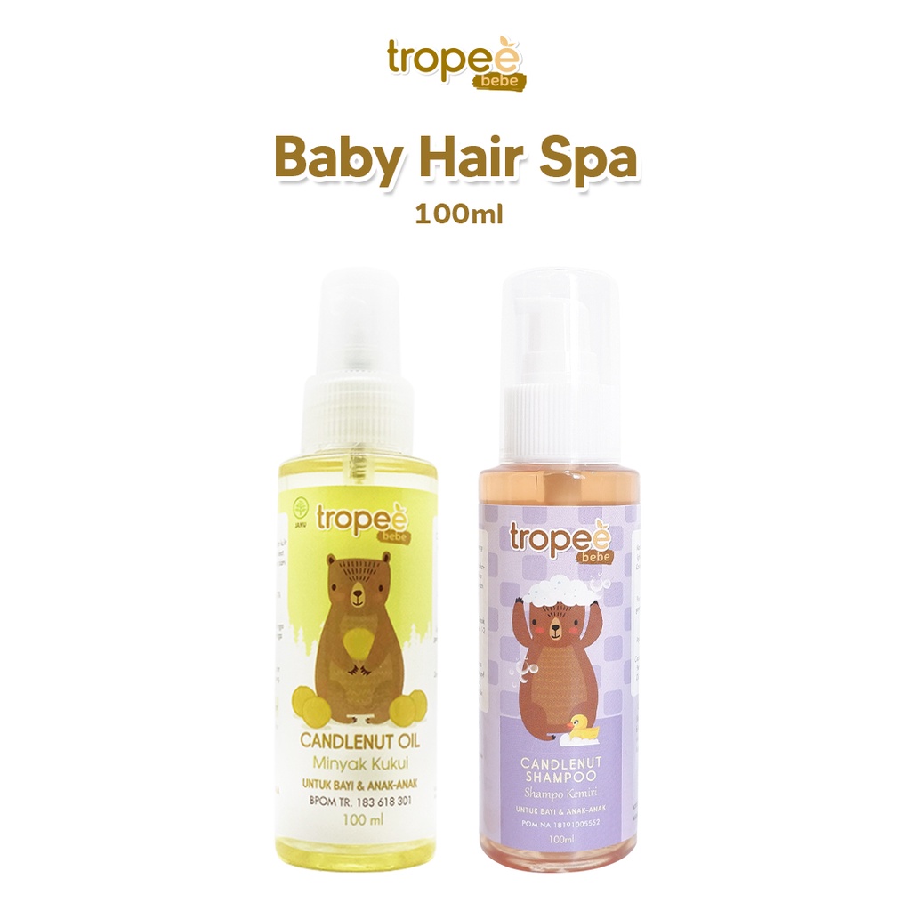 Jual Tropee Bebe Paket Minyak Kemiri Shampoo Kemiri Baby Hair Spa