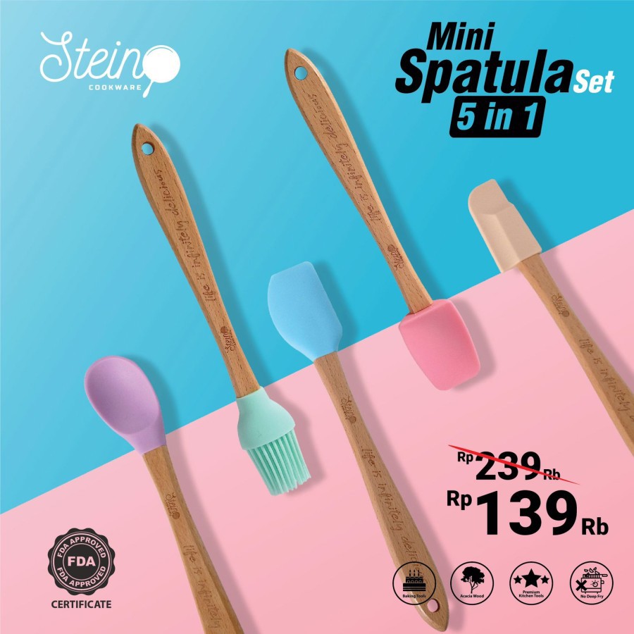 Jual Steincookware Stein Cookware Mini Spatula Set In Kuas Duo