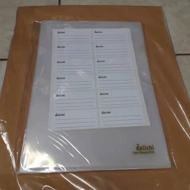 Jual Map L 9001 A4 Daiichi Transparant Clear Sleeve DAICHI A4 Bening