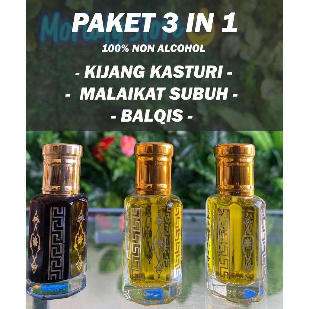 Jual Paket 3 IN 1 Minyak Wangi Meditasi Kijang Kasturi Malaikat Subuh