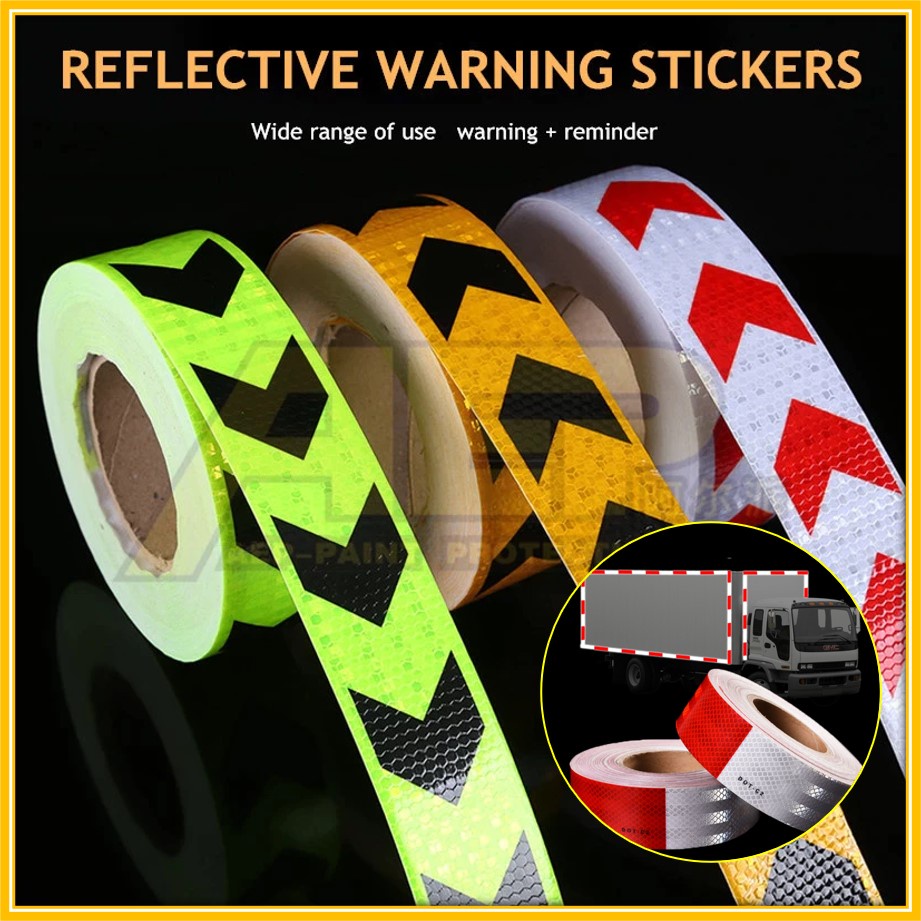 Jual COD Stiker Mobil Truk Memantulkan Cahaya Safety Reflective Sticker