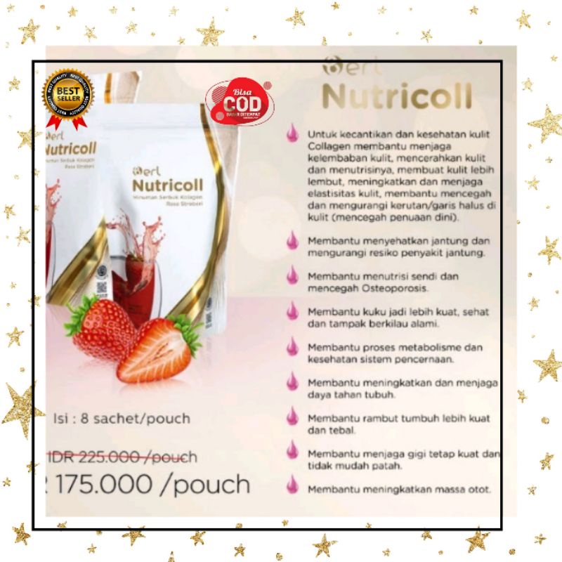 Jual BERL NUTRICOLL Minuman Serbuk Collagen Rasa Strawberry Shopee