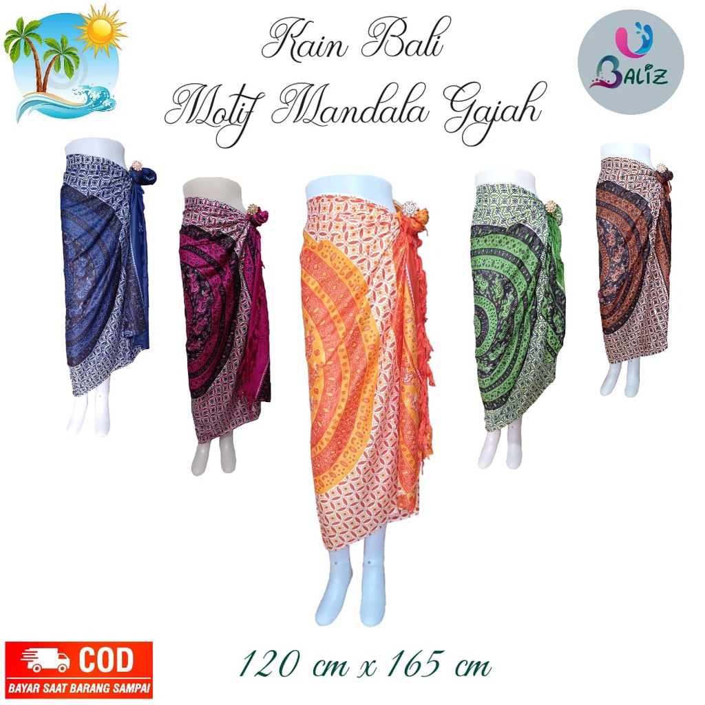 Jual Kain Bali Pantai Kain Bali Motif Mandala Gajah Baru Standar