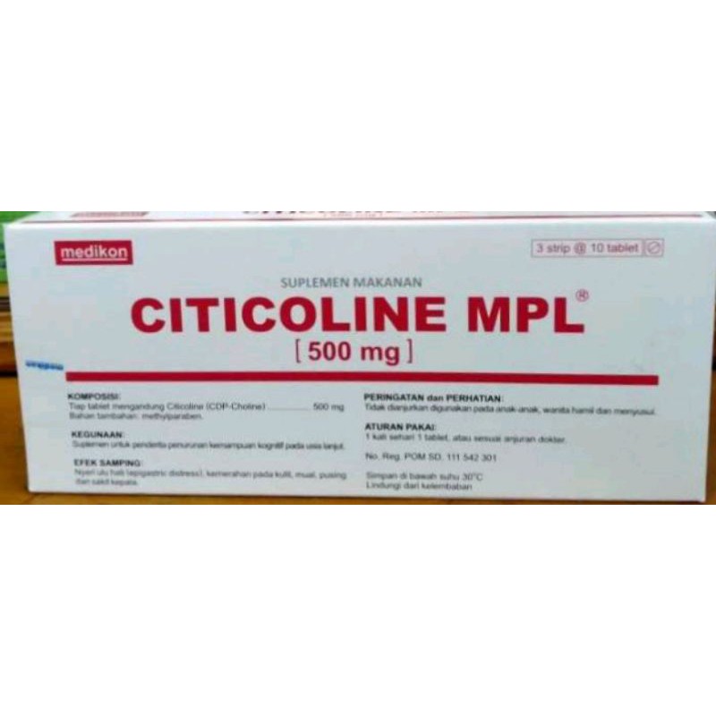 Jual Citicoline Mpl 500gr Medikon Strip Shopee Indonesia