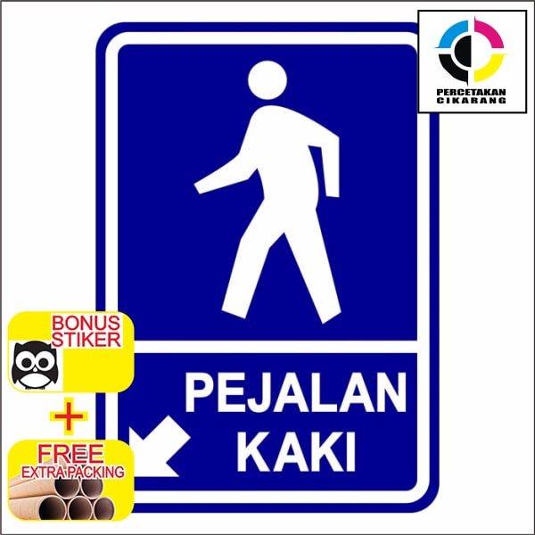 Jual Promo Rambu Plang Pejalan Kaki Arah Kiri Cm X Cm Plat