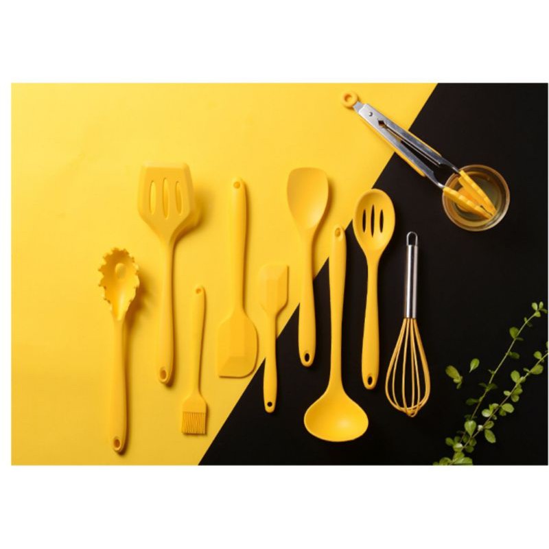 Jual Sutil Silikon Silicone Alat Masak Spatula Set 11pcs Terbaru New