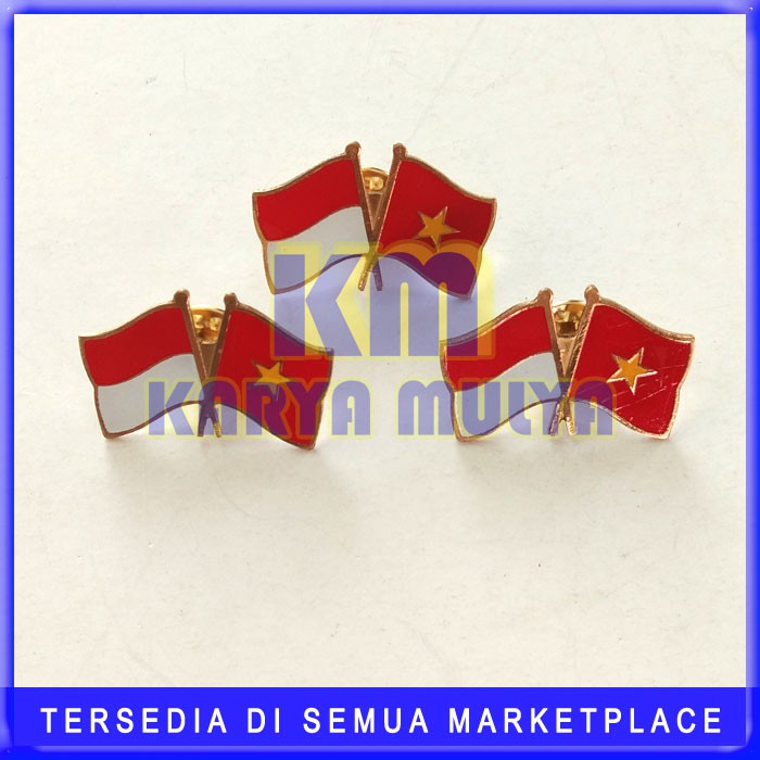 Jual Flag Pin Pin Bendera Persahabatan Indonesia Dan Vietnam KM