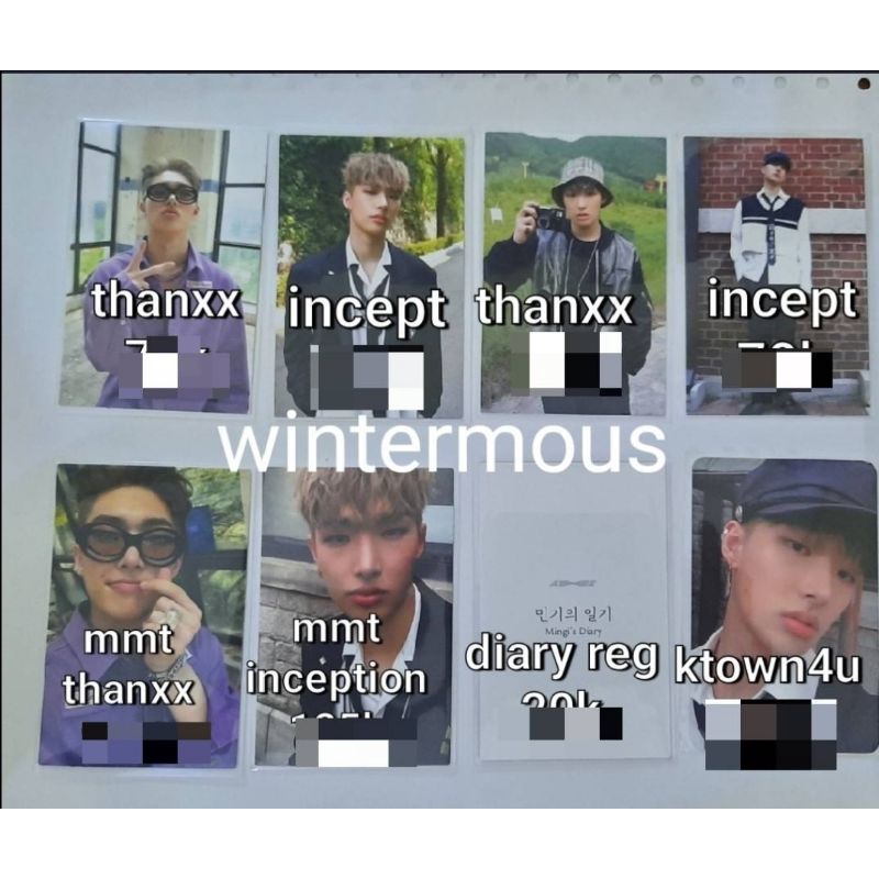 Jual Ateez Mingi Fever Pt Photocard Inception Thanxx Diary Mmt Ktown