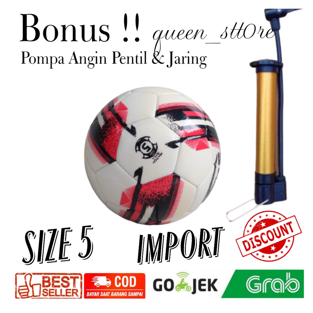 Jual Bola Sepak Size 5 Bola Sepak Specs Bonus Pompa Angin Pentil Dan