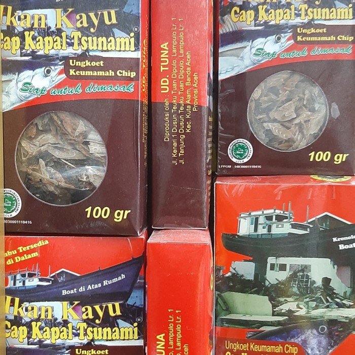 Jual Ikan Kayu Keumamah Khas Aceh Cap Kapal Tsunami 100gr Shopee