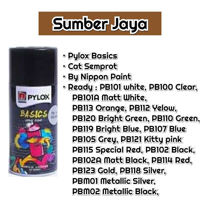 Jual Pylox Basics Pylox Basic Cat Semprot Nippon Paint Cc