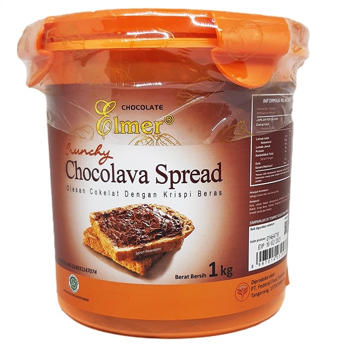 Jual Elmer Crunchy Chocolava Spread Kg Selai Coklat Elmer Crunchy