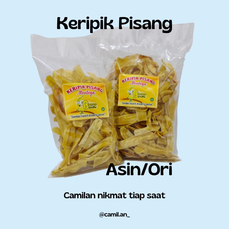 Jual Keripik Pisang Asin Original 250gr Camilan Jajanan Keripik