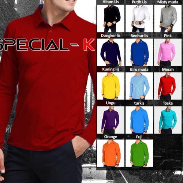 Jual Bestseller Bknnp Kaos Kerah Seragam Polo Shirt Pria Cowok Lengan