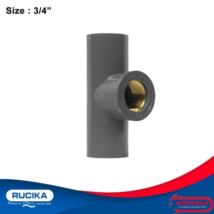 Jual TDD Kuningan 3 4 Inch Rucika Tee Drat Dalam 3 4 Kuningan Rucika