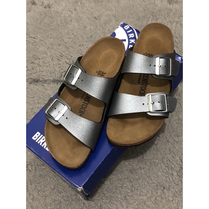 Jual Birkenstock Arizona BS Icy Metalic Anthracite Original Indonesia