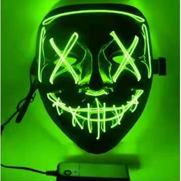 Jual Topeng Led Tengkorak The Purge Cosplay Halloween Glow Mask Skull