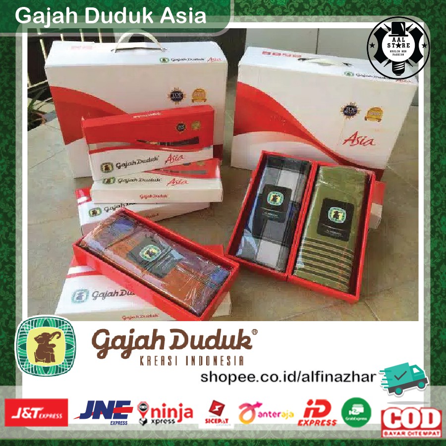 Jual Promo Sarung Cowok Cewek Dewasa Merk Gajah Duduk Asia Merah Putih