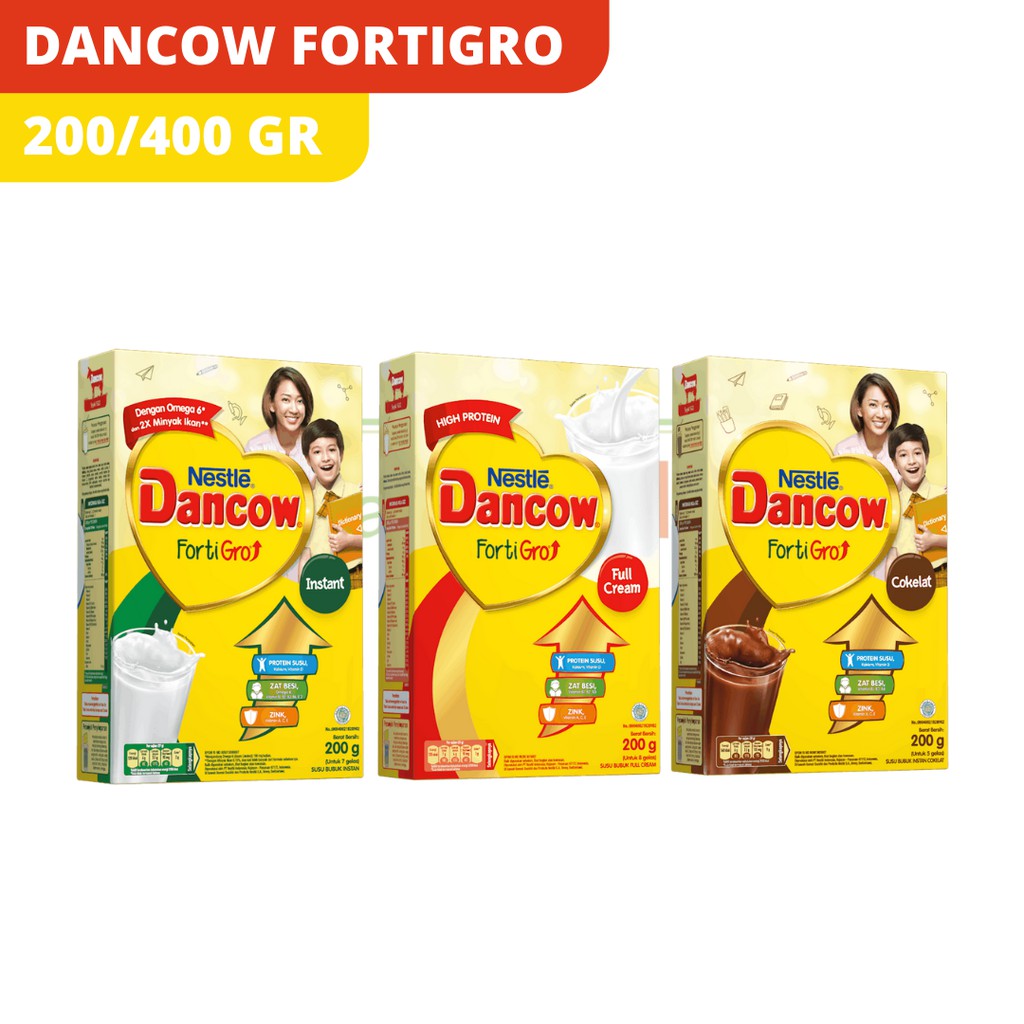 Jual Dancow Fortigro Instan Coklat Instant Full Cream Gr Dan Gr