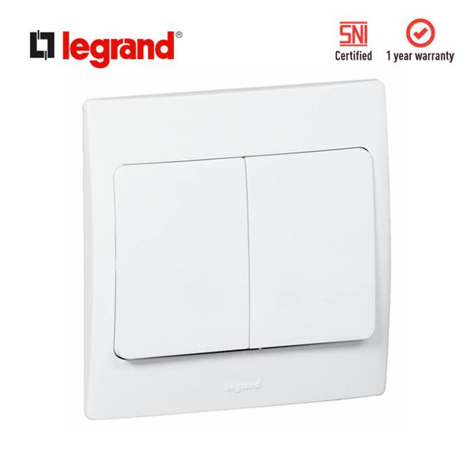 Jual Legrand Mallia Saklar Gang Arah A Putih Dengan Frame