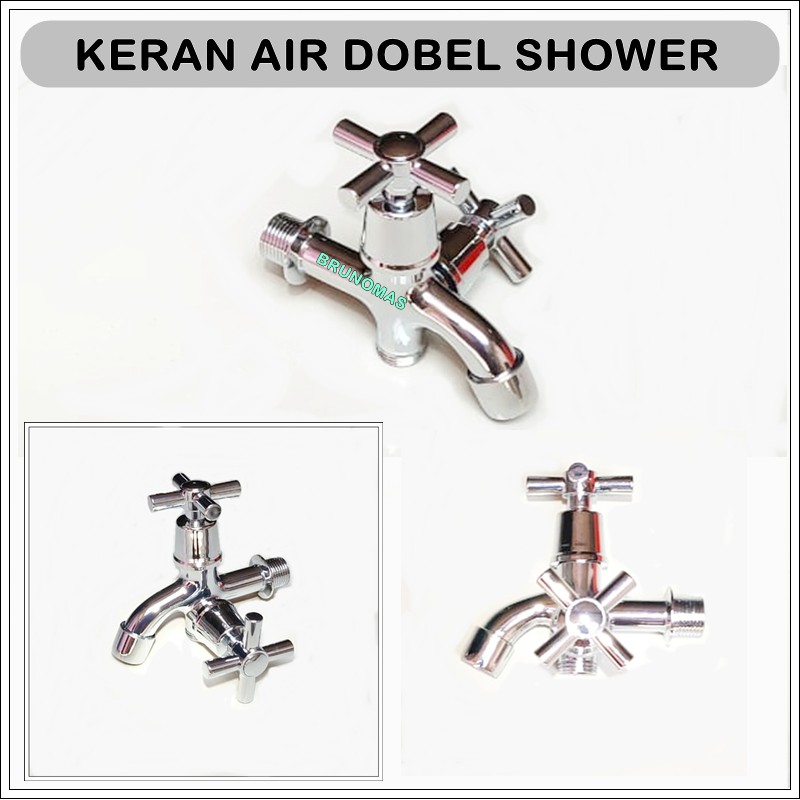 Keran Air Dobel Keran Shower Kran Cabang Doble Shower Shopee Indonesia