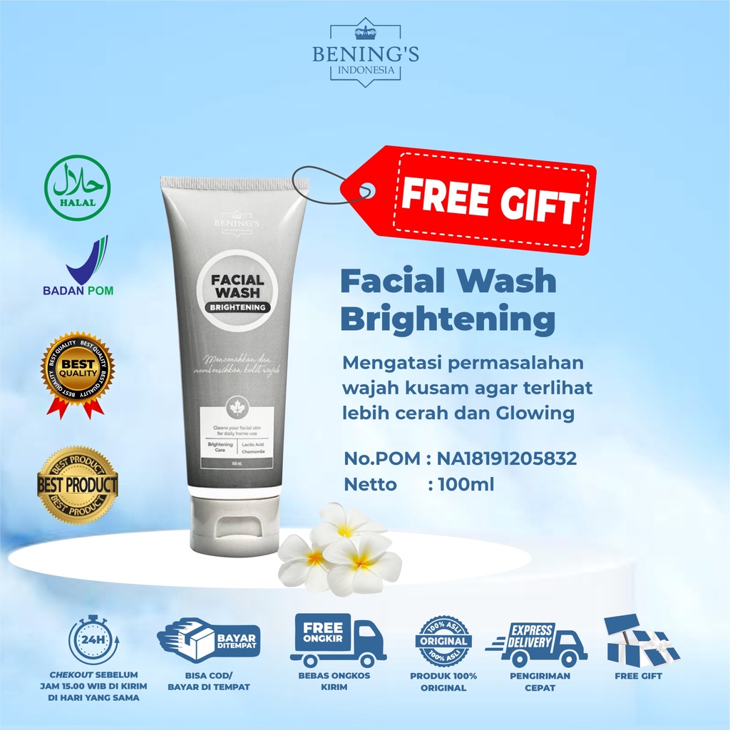 Jual Facial Wash Bening Skincare Dr Oky Pratama Membersihkan Kotoran