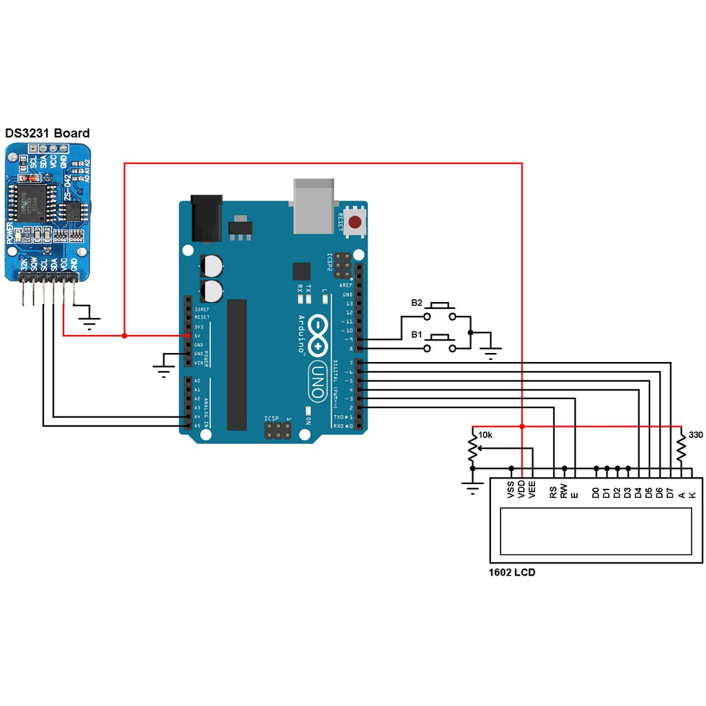 Interface RTC DS3231 Dengan Arduino Dan I2C LCD Belajar Elektronika