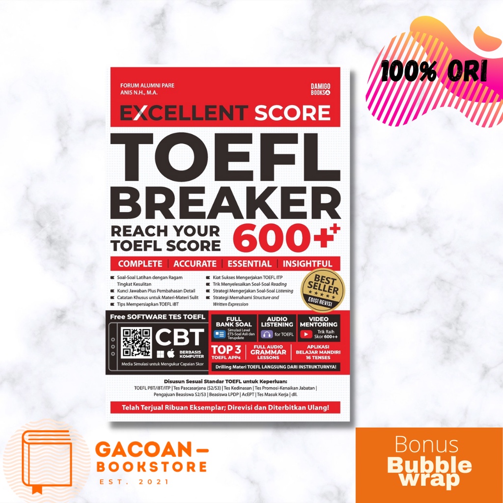 Jual Buku Toefl Excellent Score Toefl Breaker Edisi Revisi