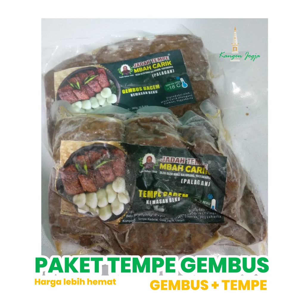 Jual Tempe Gembus Bacem Khas Jogja Mbah Carik Paket Kemasan Frozen