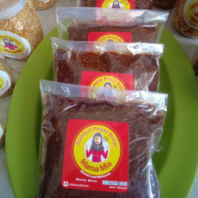 Jual Sambal Pecel Blitar Mama Mia Fresh 500grm Shopee Indonesia