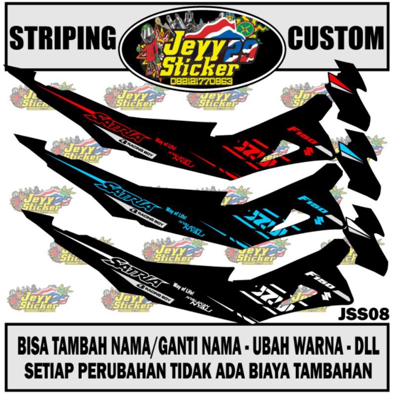 Jual Bebas Edit Striping Custom Suka Suka Satria Fu Type S Striping